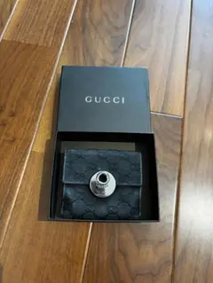 【箱付き】グッチ GGキャンバス コインケース シルバー金具　使用感あり