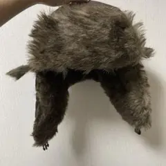ブラウンファー フライトキャップ 耳あて付き