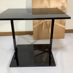 美品 茶道具 黒塗 真台子 組立式 煎茶道具 大棚 炉 風炉兼用 紙箱