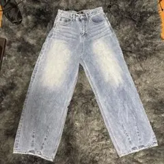 ムシンサ　ワイドレッグ　デニムパンツ