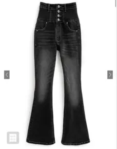 GRL ハイウエストストレッチフレアデニムパンツ[cu531]