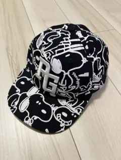 ニューエラ×キースヘリング】限定コラボ モノトーン キャップ 総柄 黒 