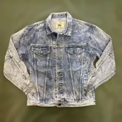 80s-90s BOBSON ケミカルウォッシュ デニムジャケット M 実寸L