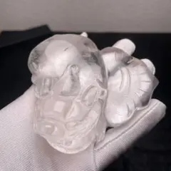 天然白水晶 貔貅 彫刻 置物 一点もの 金運 風水 パワーストーン - メルカリ