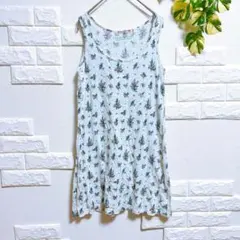 ユニクロ　ローラアシュレイ　ミニワンピース　チュニック　Ｓ　小花柄　ノースリーブ