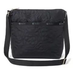 【美品】LeSportsac パフィーブロッサムズ ショルダーバッグ　黒