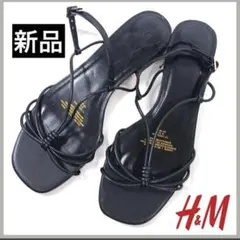 新品　Ｈ&M ストラップサンダル　39(24.5cm) ブラックのサムネイル