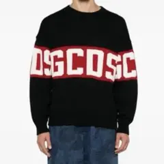 GCDS ロゴセーター 厚手 ニット メンズ 冬 ロゴデザイン イタリア製