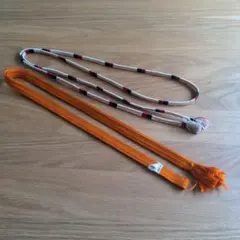 帯締め 濃いオレンジと細め２本