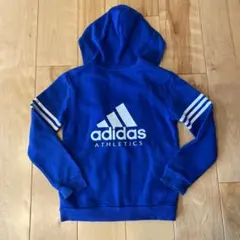 adidas アディダス 青 フルジップ パーカー／140cm
