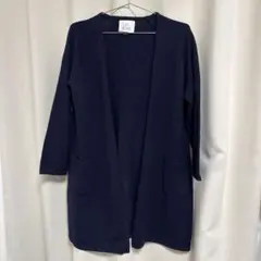 カーディガン ネイビー ブラック 長袖 L