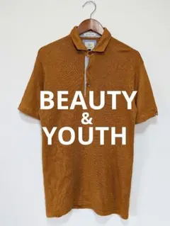 ​【BEAUTY&YOUTH】リネン ニット ポロシャツ L マスタード 251のサムネイル