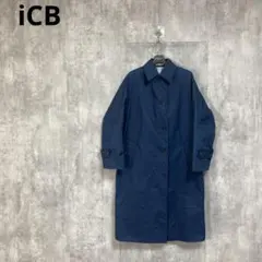 【iCB】　ステンカラーコート　ロングコート　コットン　4