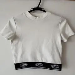 EMODA ジャガードフィット Tシャツ クロップド丈ハイネックリブ