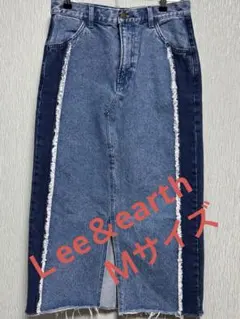 Lee &earth デニムタイトスカート Mサイズ(フリンジ)