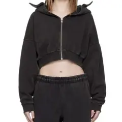 entirestudio クロップド フルジップ フーディ エンタイアスタジオ