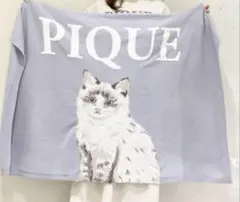 ジェラートピケ CATジャガードブランケット ブランケット ブルー