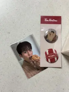 NCT マークTim Hortons ティム ホートンズ トレカ 缶バッジ