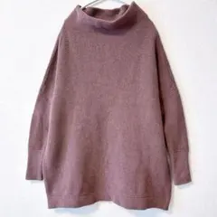 Free People ボトルネック ニット XS ブラウン ゆったり　秋冬のサムネイル