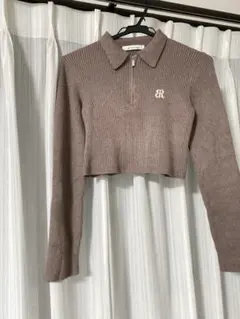 archives ワンポイントハーフジップ リブニット