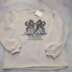 新品暖起毛SOUTH COURSE グラフィックトレーナー ベージュ160