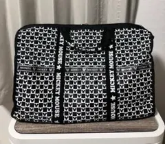 【大幅値下げ¥1280→¥780】ディズニーミッキー白黒総柄ボストンバッグ
