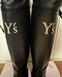 【匿名配送】Y's★ラバー★ロングブーツ★レインブーツ★ブラック★難ありのサムネイル