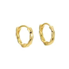 136 ピアス ゴールド ツイスト フープ ねじれ 韓国 新品 ステンレス