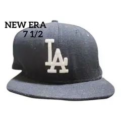 New Era LAロゴ ベースボールキャップ 黒 7 1/2 59.6cm