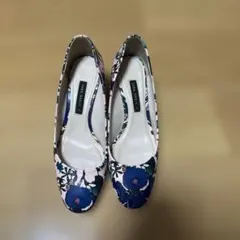 ZARA BASIC フラワープリント パンプス 中ヒールのサムネイル
