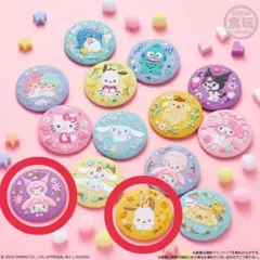 サンリオ 刺繍缶バッチ マイメロディ&クロミ ポチャッコ