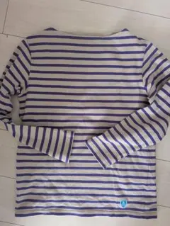 ORCIVAL 長袖バスクTシャツ 2 ベージュ 紫 ストライプ