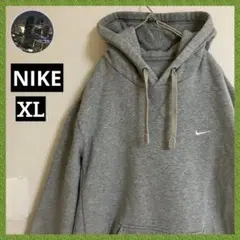 ナイキNIKEオーバーサイズ刺繍ワンポイントスウッシュロゴパーカースウェット袖太