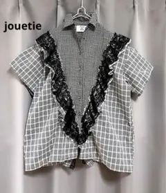 jouetie 異素材レースフリルギンガムチェックシャツのサムネイル