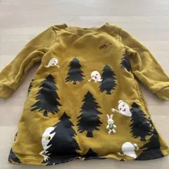 トレーナーワンピースグラニフ　せなけいこ　めがねうさぎ　おばけちゃん 90