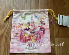 匿名発送40周年 ドリームゴーラウンド ディズニーチャーム付 巾着タグ付