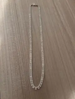 【Glitter】Baguette Tennis Chain Necklace