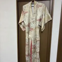 正絹の着物　リメイク材料　袷