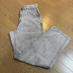 色落ち良好　ユニクロ メンズ ワイドフィットジーンズ グレー 28のサムネイル