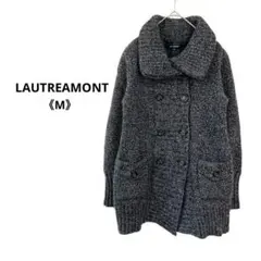 1627 ロートレアモン ダブルボタン ニットカーディガン 灰色 《M》