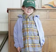 b.ROOM ドロップシンプルジップパーカー 110