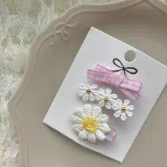 No.18♡ 3点セット　ベビークリップ　ヘアクリップ　ヘアピン　ピンク