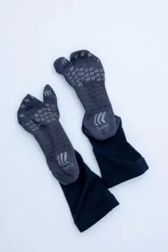 タビオ フットボール 足袋クルーソックス Mサイズ 黒