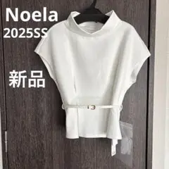 【新品】Noela2025SS ロールカラーカットソー オフホワイト