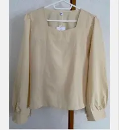 Lace Ladies シンプルスクエアハートネック　長袖