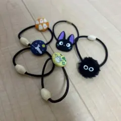 ジブリ　髪ゴム　トトロ　魔女の宅急便