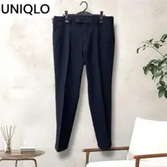 美品 UNIQLOメンズ ウエスト91 ヒートテックストレッチスリム ストライプ