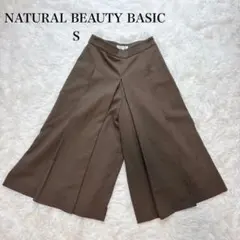 NATURAL BEAUTY BASIC（S）ボックスプリーツチェックキュロット