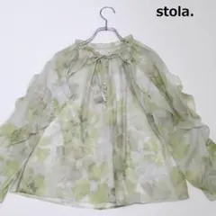 りんご様専用　stola.　ストラ　ぼかしフラワープリントブラウス　洗える◎