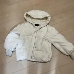 COMME CA ISM フード付きダウンジャケット 9号 ホワイト
